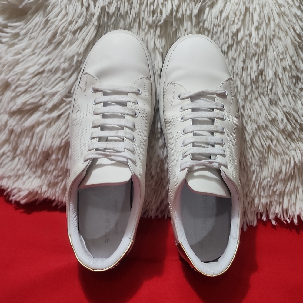 Burberry White Westford Check Sneakers - Picture 2 of 12